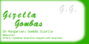 gizella gombas business card